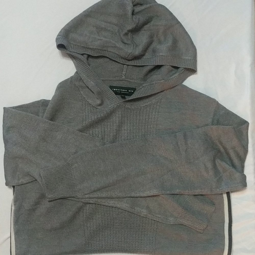 Forever 21 men's hooded sweater with side stripe